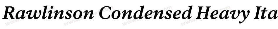 Rawlinson Condensed Heavy Italic字体转换